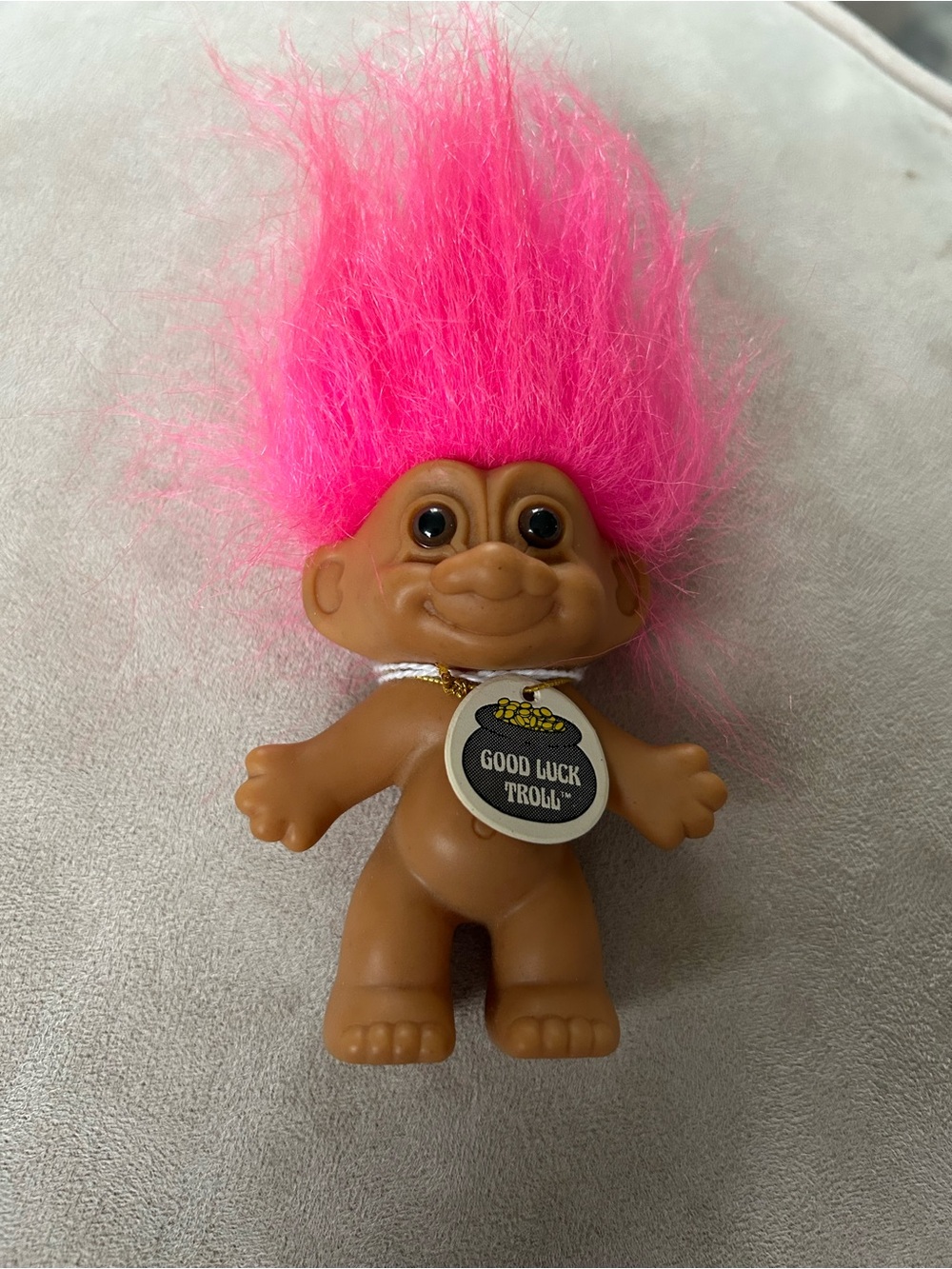 Good Luck /Bingo Troll with Pink Hair